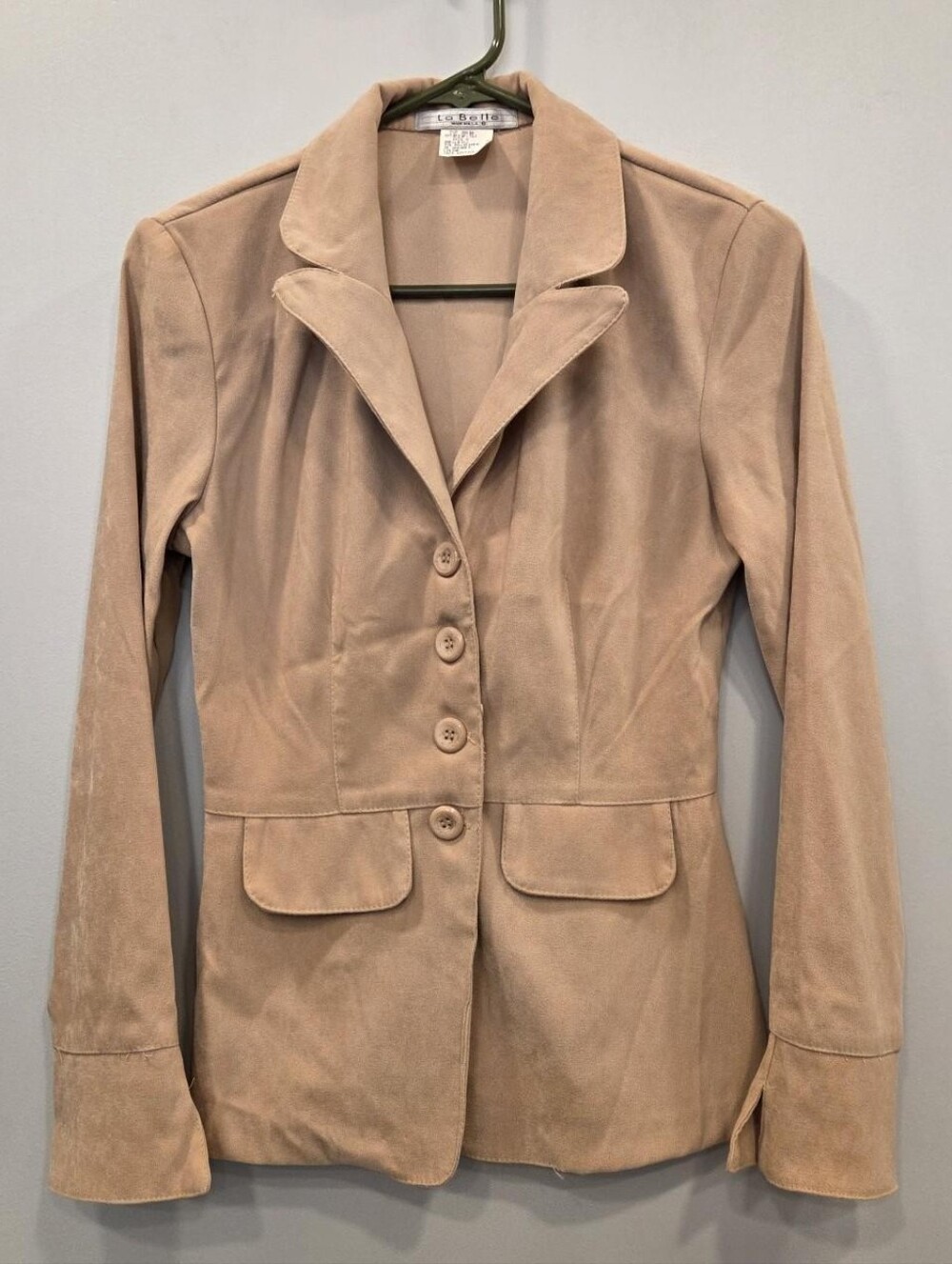 La Belle Vintage Y2K Tan Blazer Small
